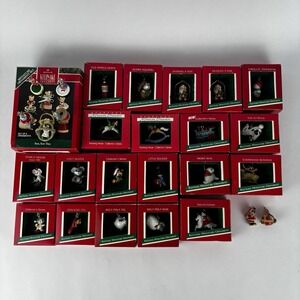 Vintage Hallmark Keepsake Miniature Ornaments Lot (27) 1988 1989 1992